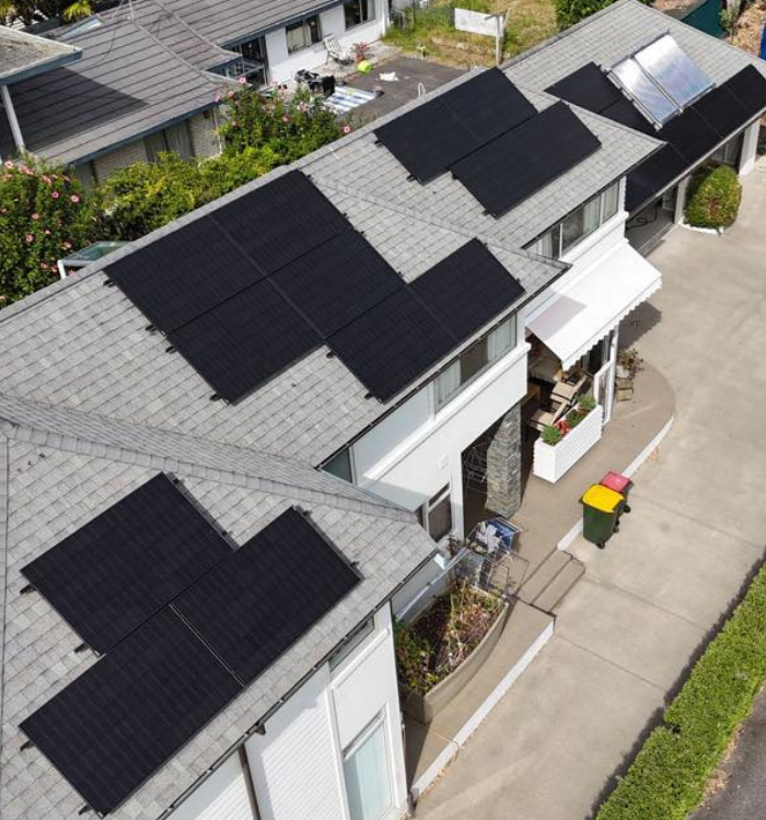 Solar panels NZ installation on modern residential rooftop for clean energy